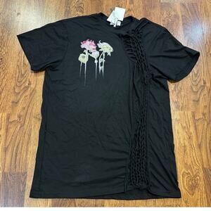 Collina Strada NY Organic Cotton Tosh T-Shirt Black Sz Large NWT Streetwear